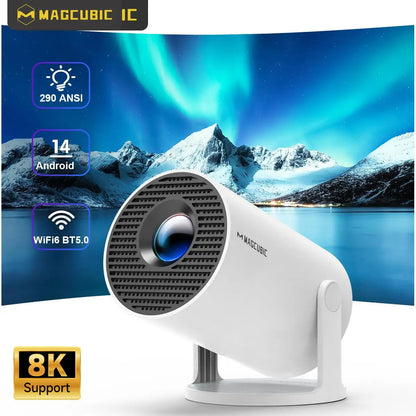 HY300 Pro 8K Projector - Ultimate Home Cinema Experience with Dual WiFi 6, 290 ANSI Lumens, and Bluetooth 5.4